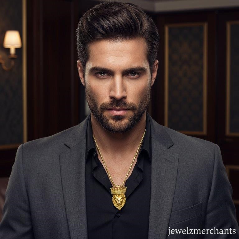 Italy 925 Silver Hip Hop Men's Necklace (Stamps)-Free Chain