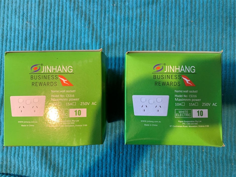 New in Boxes Jinhang Wall Sockets - Quantity 2 Boxes