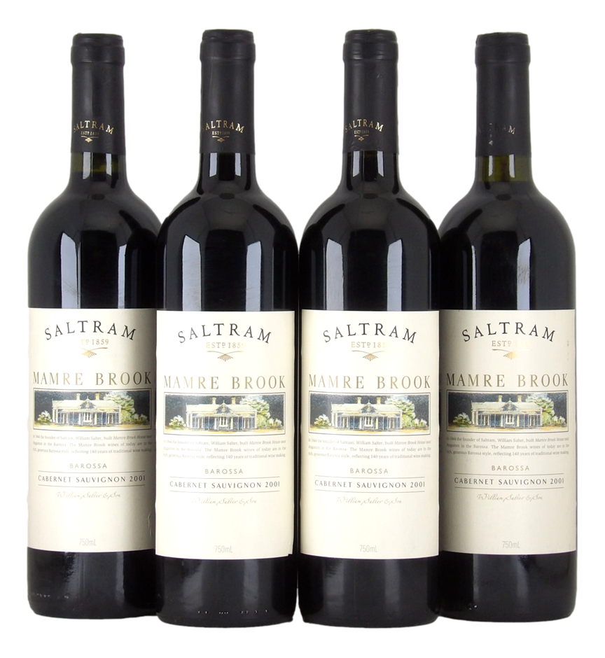 Saltram Mamre Brook Cabernet Sauvignon 2001 (4x 750mL), Barossa