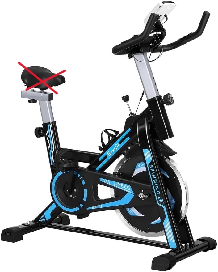 EVERFIT Exercise Spin Bike, Stationary Flywheel, Cycling with Drink Holder