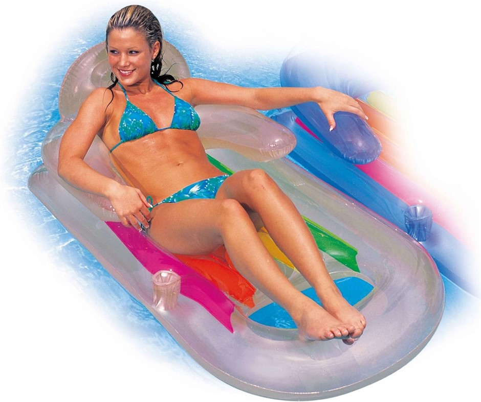 INTEX King Kool Pool Lounges, White, Size 1.6m x 85cm.