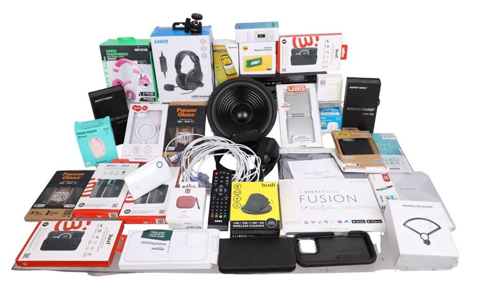 20 x Assorted Electronics and Accessories, INCL: DJI, APPLE, LOGITECH, ETC.