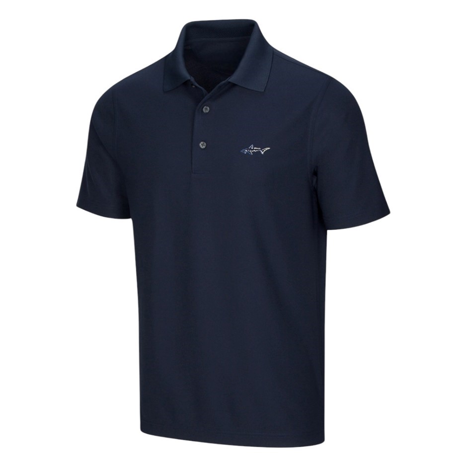 GREG NORMAN Men's Polo, Size XL, 100% Polyester, Navy. Buyers Note - Disco