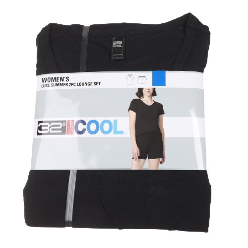 2 x 32 DEGREES Women's 2pc Luxe Summer Lounge Set, Size M, Modal/Elastane,