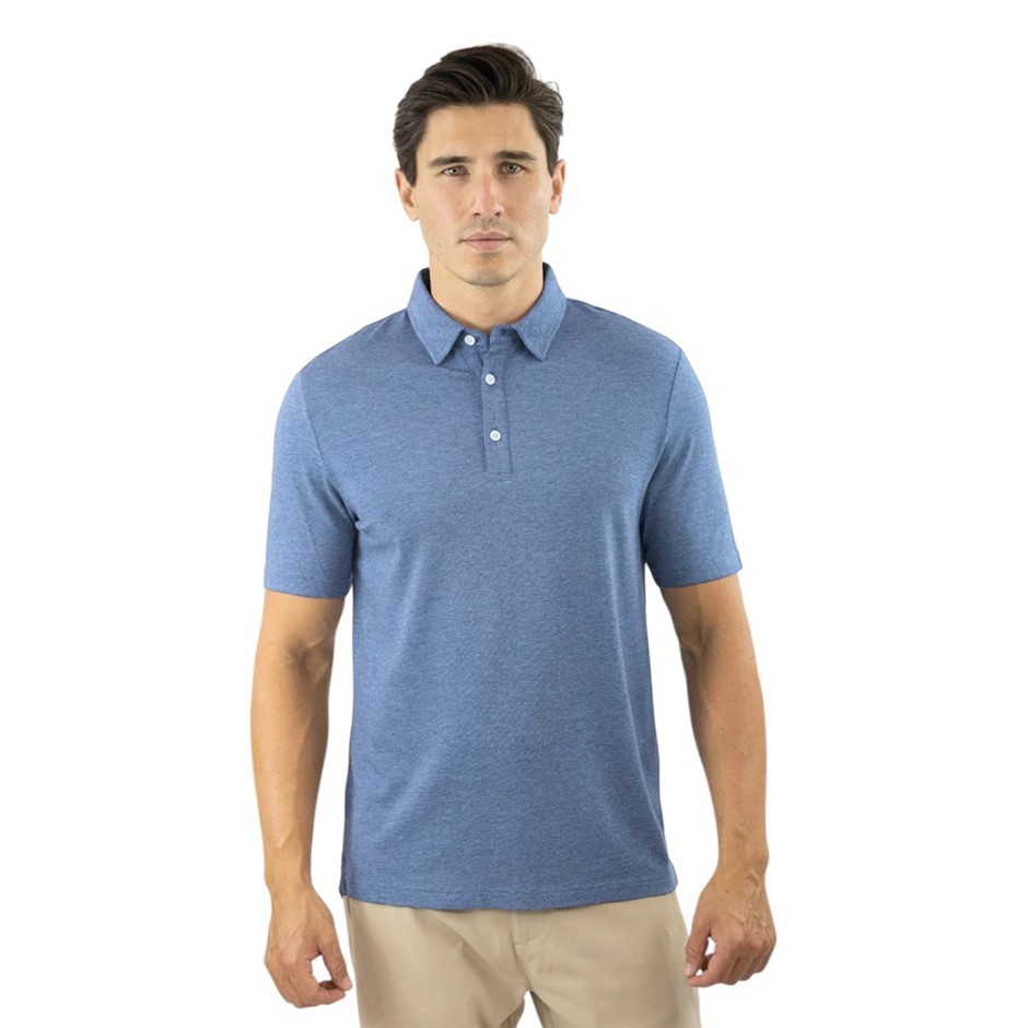 2 x JACHS Men's Polo, Size XL, 58% Pima Cotton/38% Modal, Blue. Buyers Not