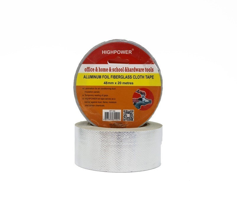 3 x HIGH POWER Aluminum Foil Fiberglass Cloth Tapes, 48mm x 20M.