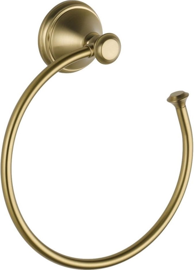 DELTA FAUCET Cassidy Towel Ring, Champagne Bronze.