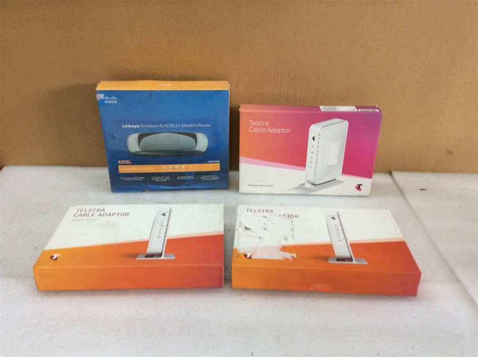 Wireless-N ADSL2+ Modem Router + Adaptor Network Device - New (Lot of 4)