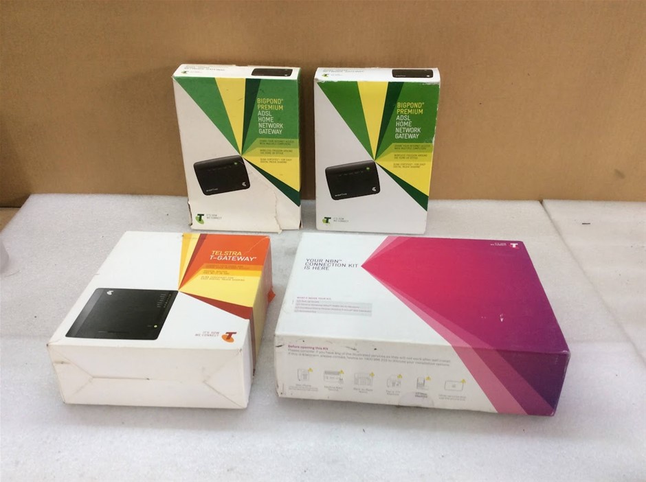 Home Network Gateway Router + Wireless Router + Network Device (Lot of 4)