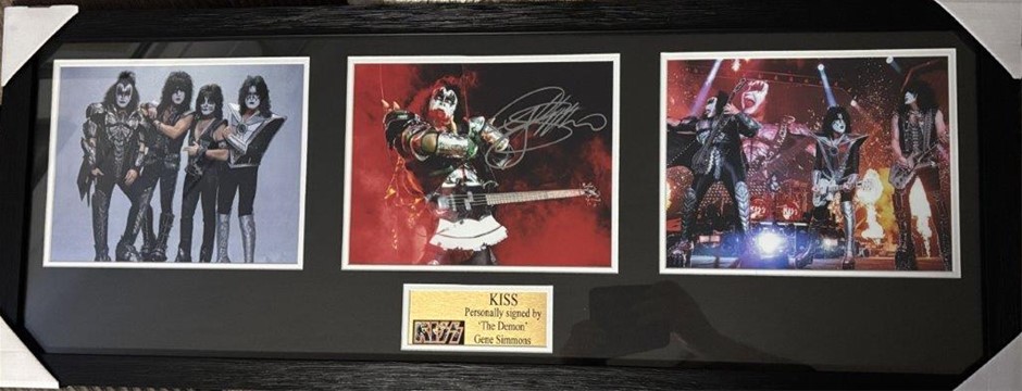 GENE SIMMONS SIGNED & FRAMED KISS