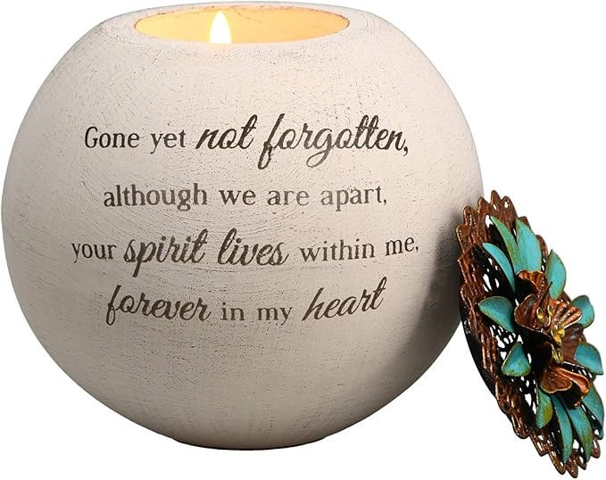 Pavilion Gift Company 19093 Forever in My Heart Terra Cotta Candle Holder,
