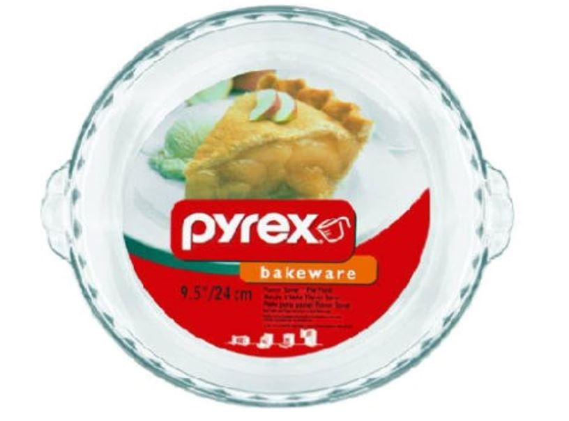 Pyrex Bakeware 9-1/2-Inch Scalloped Pie Plate, Clear