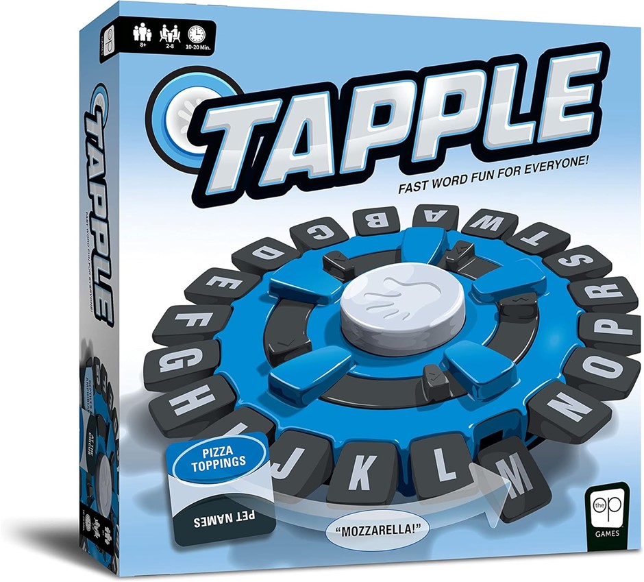 USAOPOLY Tapple Board Game, 2-10 Players, 30 Mins, Ages 8+.