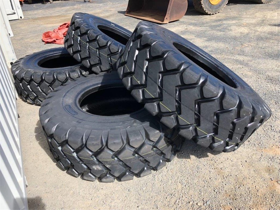2026 Quantity of 4 17.5-25 Earthmoving Tyres (Unused)