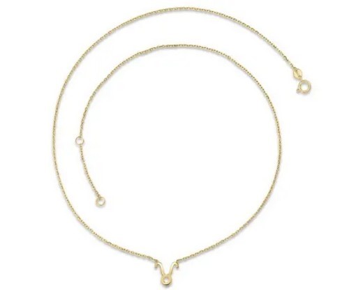 9K YELLOW GOLD TAURUS ZODIAC NECKLACE 40-45cm