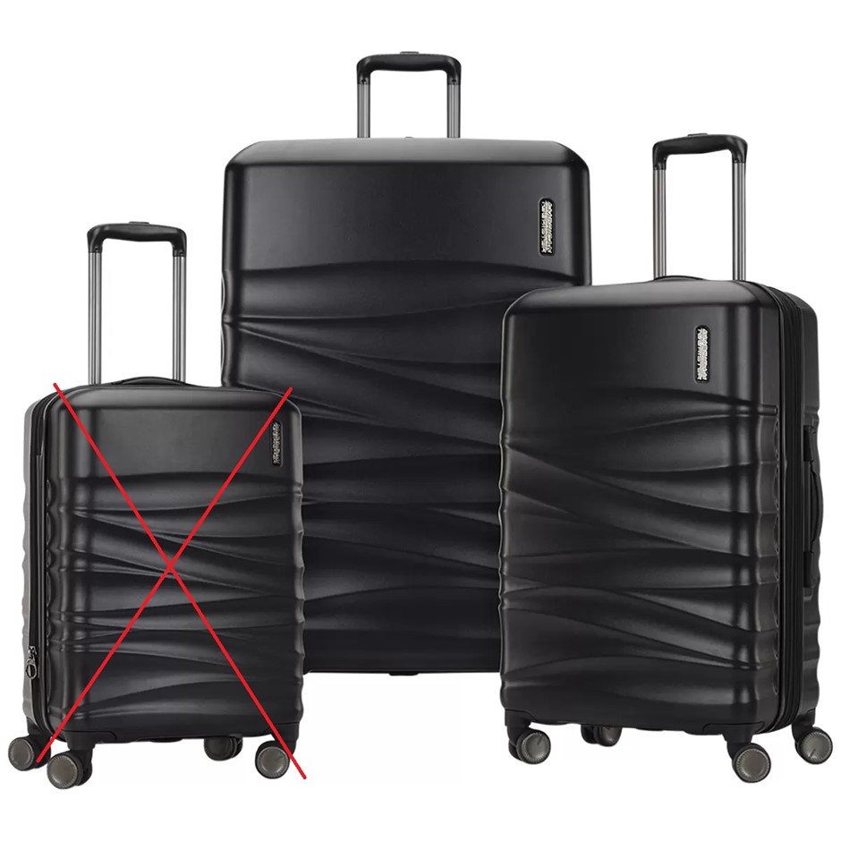 AMERICAN TOURISTER Tranquil 2-Piece Hardside Luggage Set, Black, Medium: 69