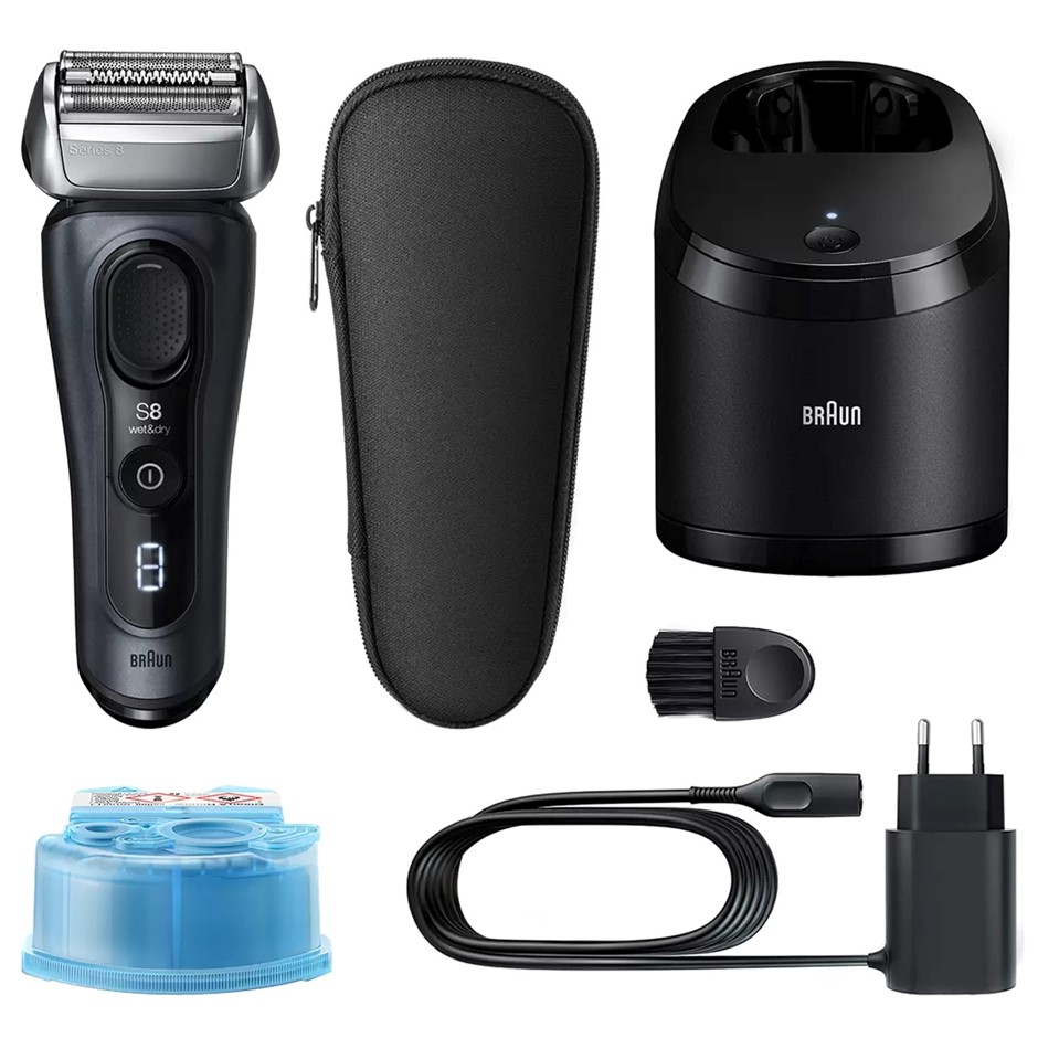 BRAUN Series 8 Men's 5-In-1 Smartcare Shaver, Grey, Model 8563cc. NB: Used,