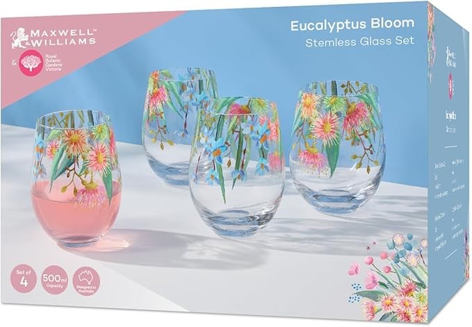 MAXWELL & WILLIAMS Royal Botanic Gardens Eucalyptus Bloom Tumbler 500ML Set