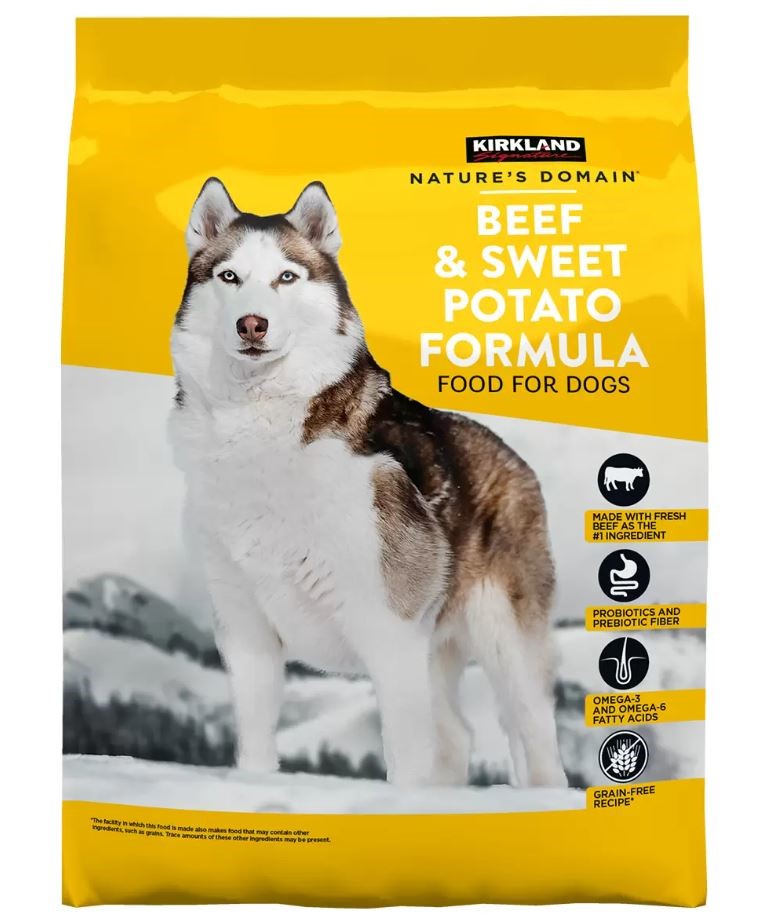 SIGNATURE Nature's Domain Beef & Sweet Potato Dog Food, 15.9kg. NB: Damaged