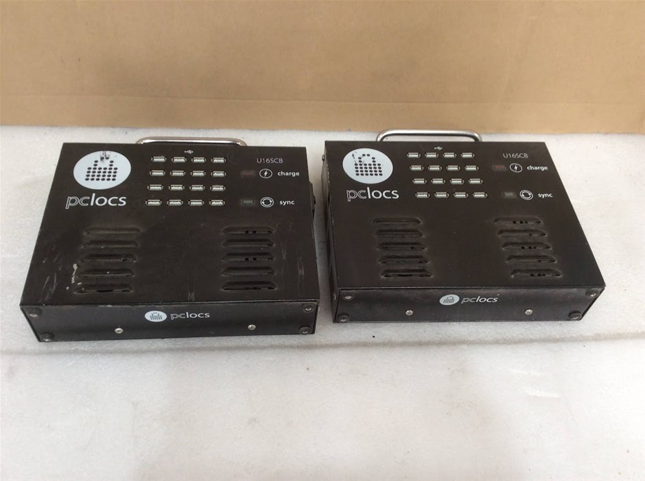 Pclocs U16SCB Universal 16 Port USB Sync And Charge Station (Lot of 2)