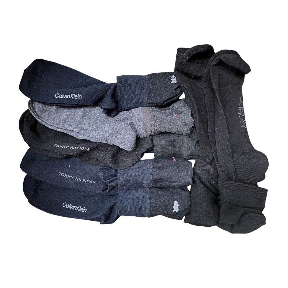 7 Pairs x Men's Socks, Incl: TOMMY HILFIGER, BONDS & CALVIN KLEIN. NB: mixe