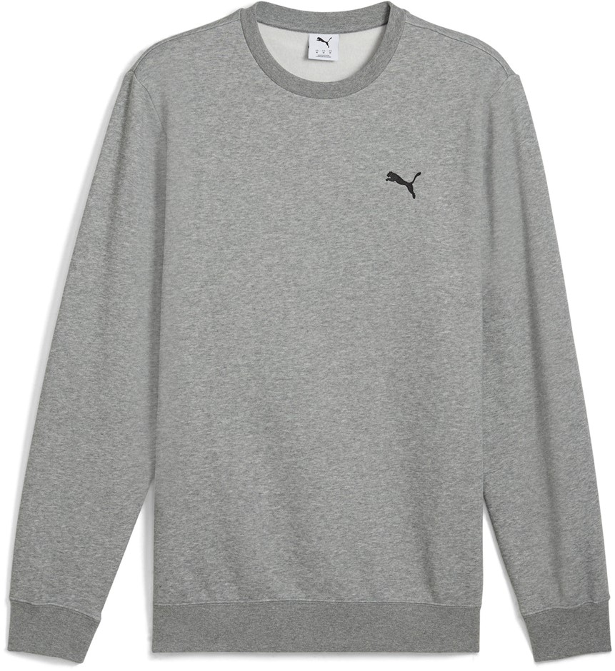PUMA Men's ESS Fleece Crew, Size 2XL, 66% Cotton, MediumGreyHeather (03), 1