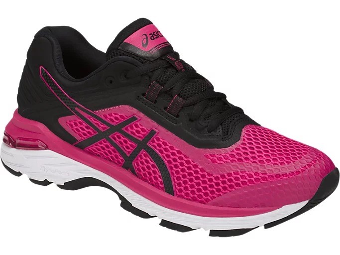 ASICS Women's GT-2000 6 Shoes, Size US9 / EU40.5, Bright Rose/Black/White (