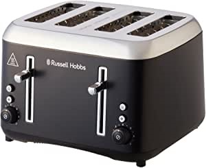 RUSSEL HOBBS 4 Slice Toaster, Matte Black. NB: Minor Use.