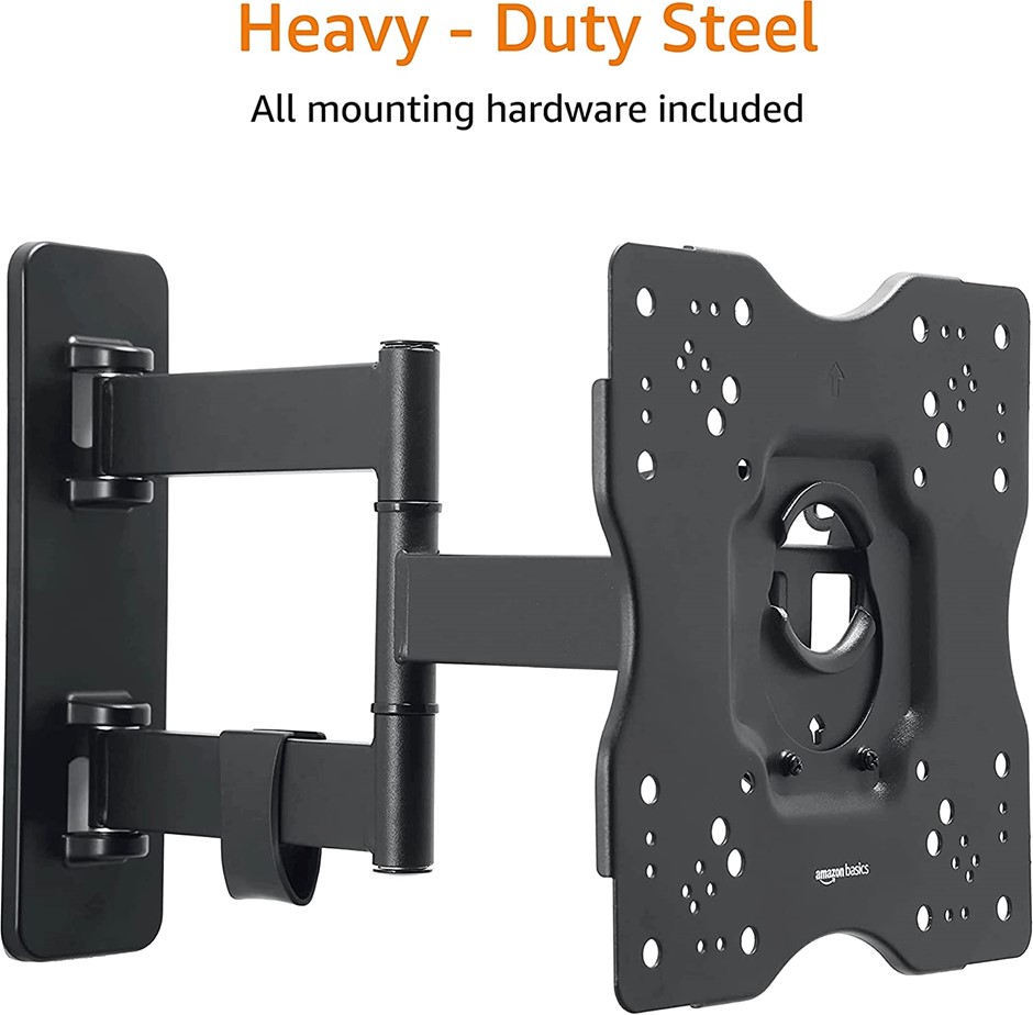 AMAZON BASICS Articulating TV Wall Mount for Most 22-inch to 55-inch TVs. N