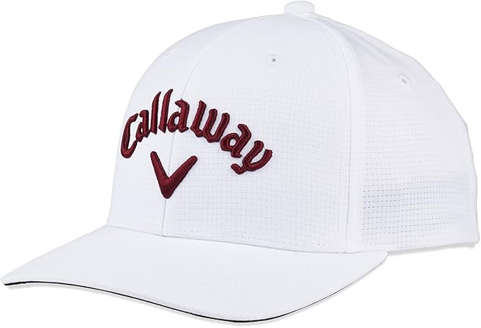 CALLAWAY Men's Hw Cg Tour Perf No Logo 22 Cap, White/Red