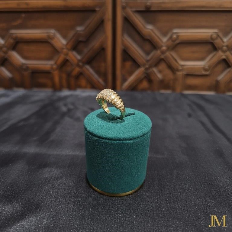 18K/ITALY Solid Yellow Gold Filled Ring -Quality Guarantee-9 US