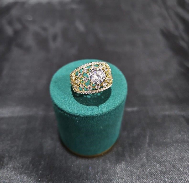 18K/ITALY Solid Yellow Gold Filled Ring -Quality Guarantee-8 US