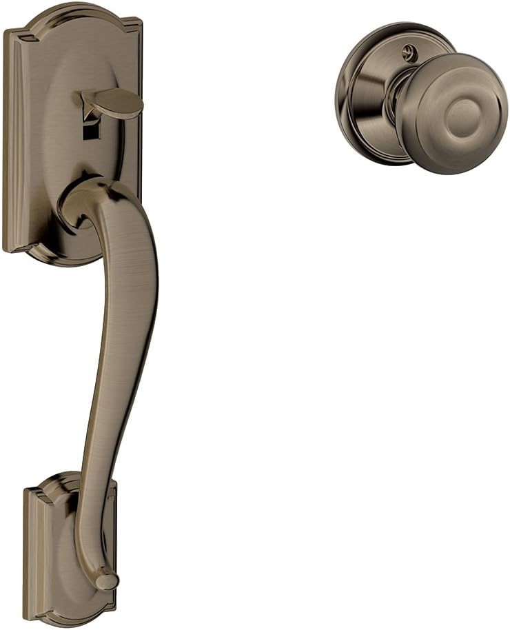 SCHLAGE FE285 CAM 620 GEO Camelot Trim Lower Half Front Entry Handleset wit
