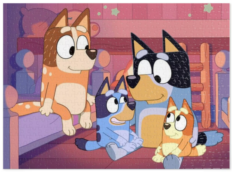 CROWN Bluey Jigsaw Puzzle Set (46 Pieces), 74 cm X 50 cm.