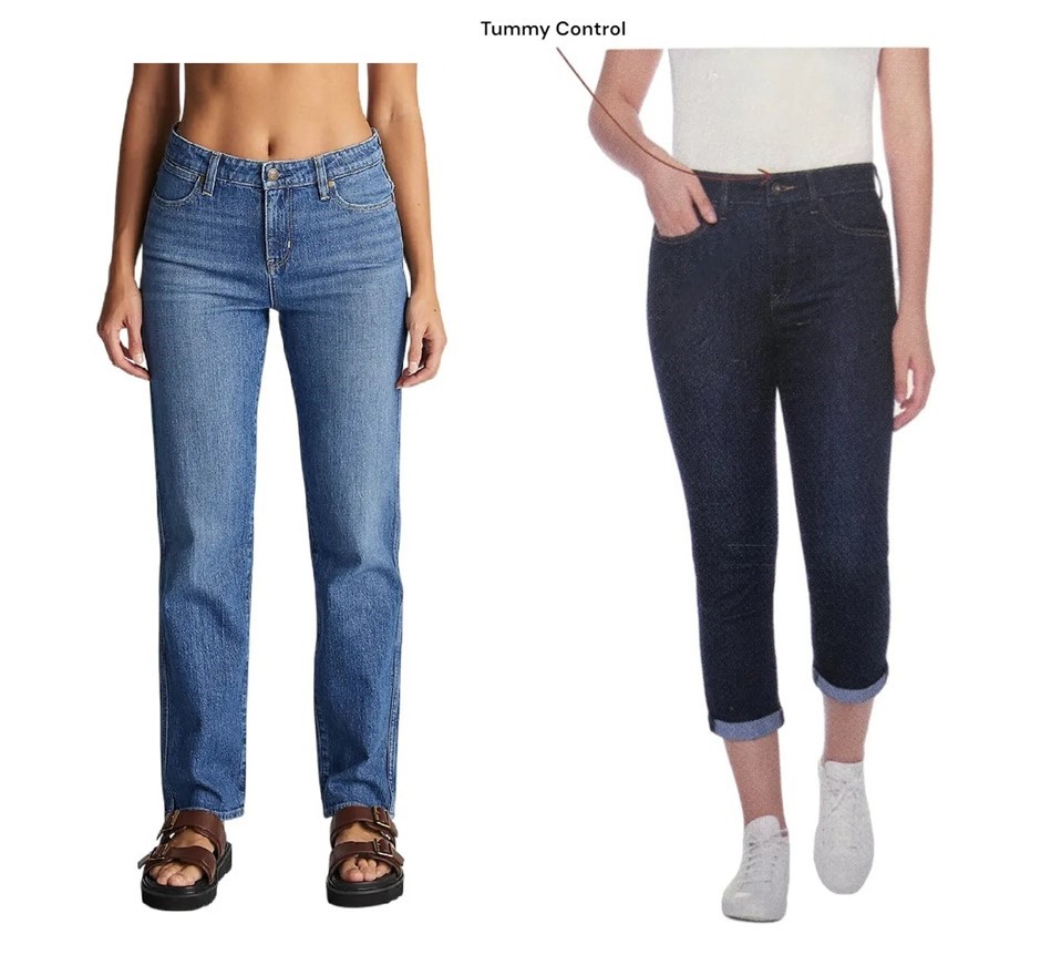 2 x Women's Jeans, Size 6, WRANGLER & PARASUCO, Blue Stone & Dark Blue, 184