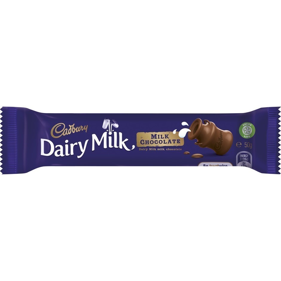 47 x CADBURY Dairy Milk Chocolate Bars, 50g.