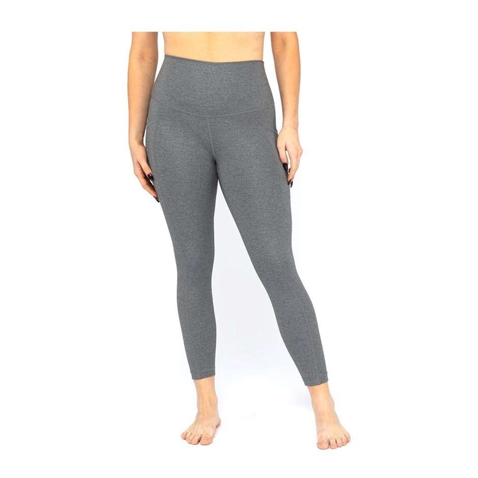 3 x 90DEGREE Women's Leggings, Size XL, 75% Nylon, Heather Charcoal. Buyer