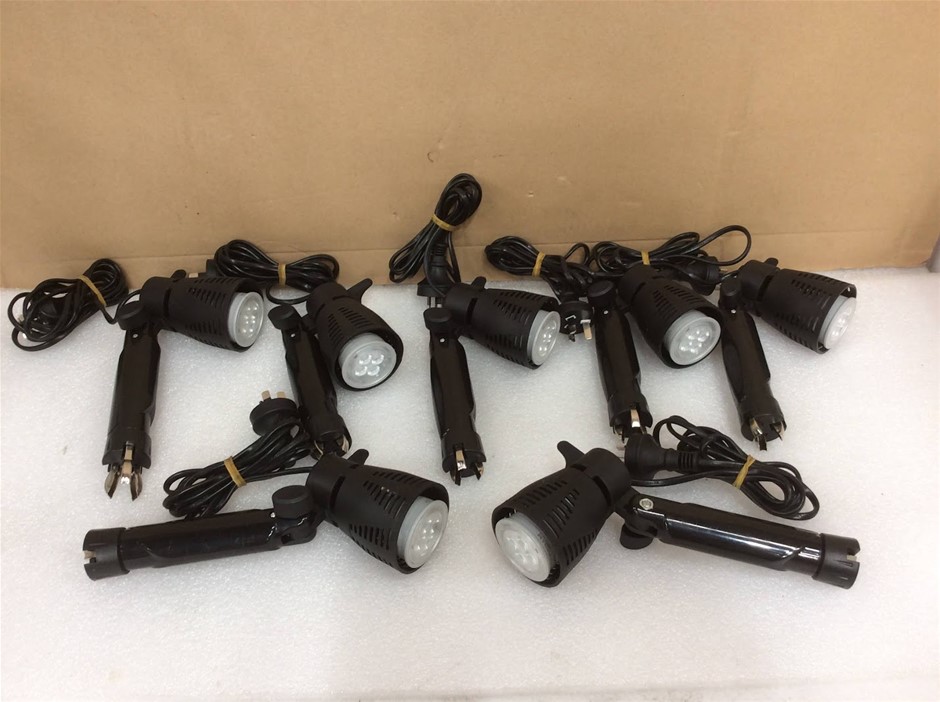 Mixed Brand LED Clip-On Display Spotlights (Lot of 7)