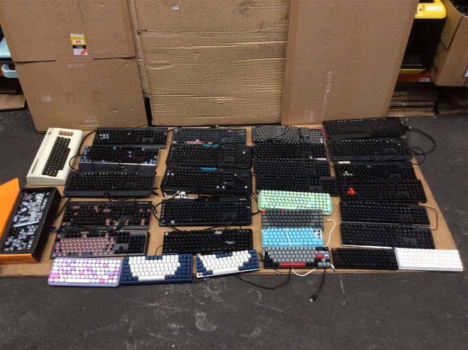 Mixed Brand Mechanical And Standard Computer Keyboards (Lot of 31)