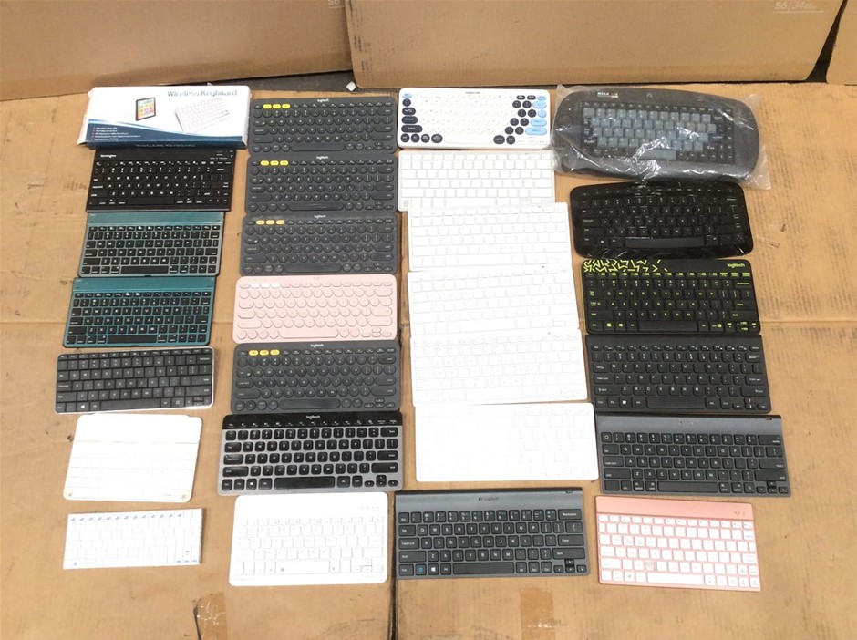 Mixed Brand Wireless Bluetooth Keyboards (Lot of 27)