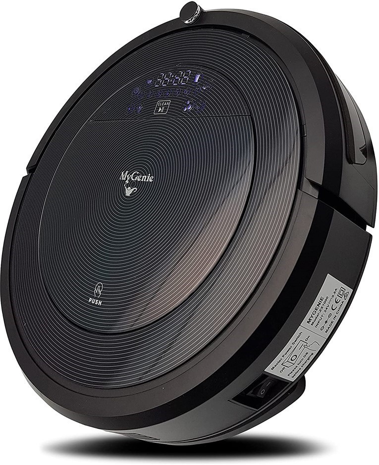 MY GENIE ZX1000 Robotic Vacuum Cleaner, 2 in 1 Vacuum & Mop, Black.