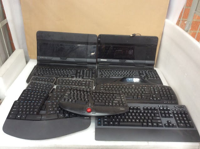 Logitech Alto portable notebook stand w/ an integrated keyboard&Microsoft