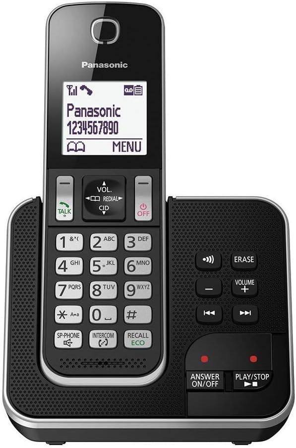 PANASONIC DECT Digital Cordless Phone with Answering Machine and 1 Handset