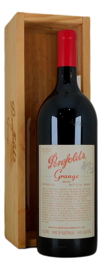 Penfolds Bin 95 Grange 2002 Signed by John Duval (1x 1.5L Magnum)