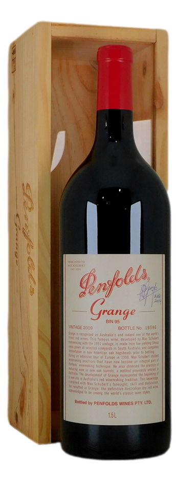 Penfolds Bin 95 Grange 2009 Signed by Peter Gago (1x 1.5L Magnum), SA
