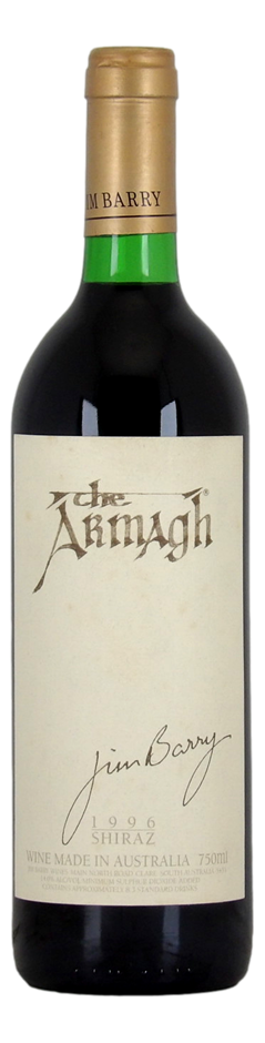 Jim Barry `The Armagh` Shiraz 1996 (1 x 750mL), Clare Valley, SA.
