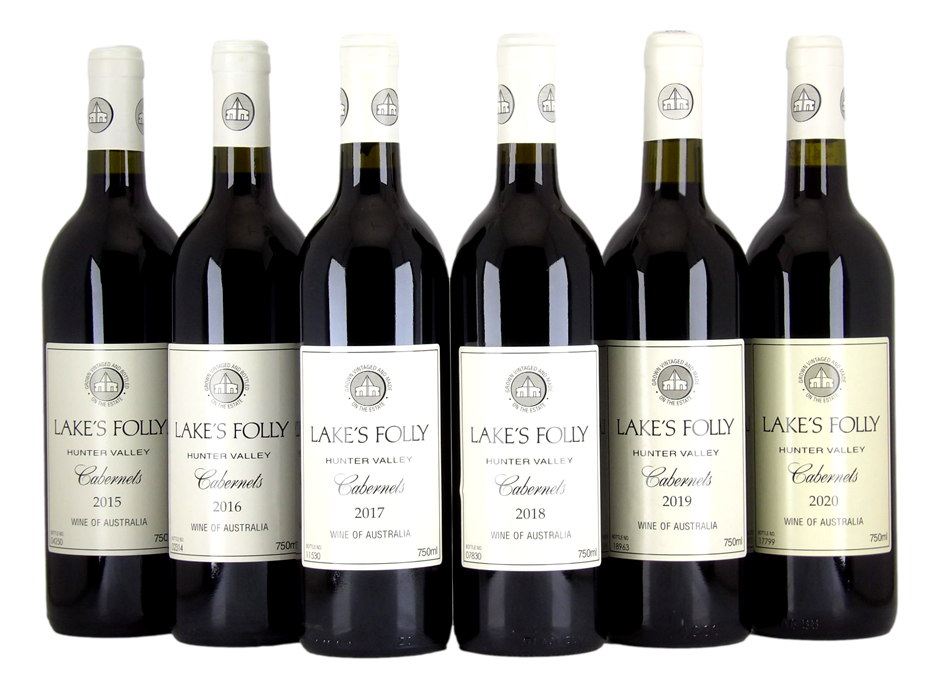 Lakes Folly Cabernets Vertical 2015-2020 (6x 750mL), Hunter Valley