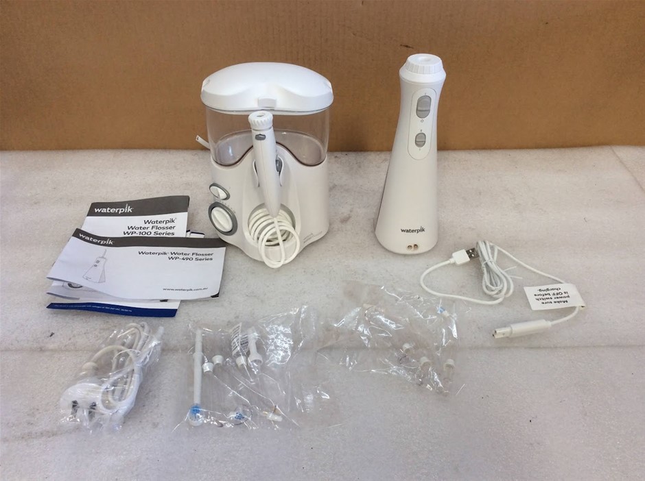 Waterpik WP-140A Ultra And WP-490A Cordless Plus Water Flosser Kit