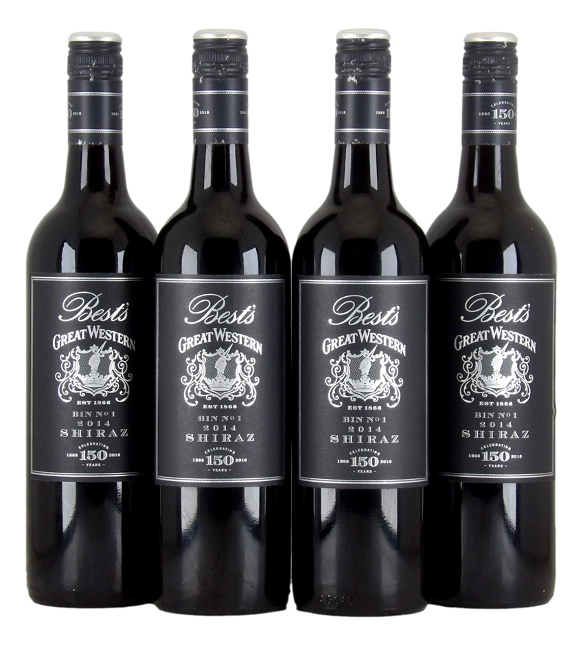 Best's Great Western Bin No. 1 Shiraz 2014 (4x 750mL).