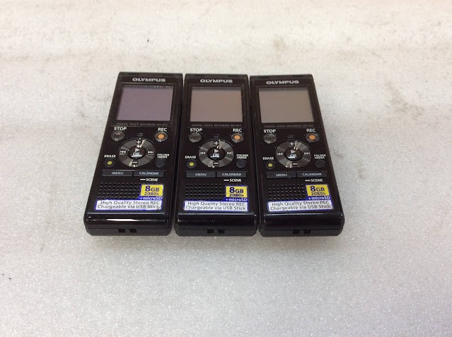 Olympus WS-853 Digital Voice Recorders (Lot of 3)